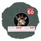 Dark Grey Suede Mat Board for 10x10 Frames - Circle Opening for 6x6 Photos